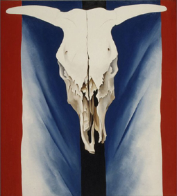 Georgia O'Keeffe, Cow Skull, Red, White and Blue