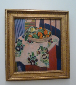 Stilleven met mand met sinaasappelen, 1912, zo'n typisch stilleven van Matisse