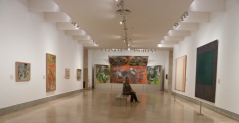 zittend voor een Rothko, van wie onlangs een grote overzichtsexpositie was in het Haags Gemeentemuseum