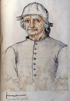 zoals Jeroen Bosch er uit zou hebben gezien, tekening uit 1550, dus na zijn dood